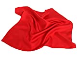 Fine Red 100% Silk Pocket Square for Men by Royal Silk - Full-Sized 17"x17"