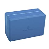 Hugger Mugger 4 in. Foam Yoga Block Gray - Strong and Stable, Beveled Edges for Comfort, Most Favored Block Size, Helps with Alignment and Support in Many Poses