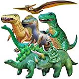 Jet Creations Dinosaur Collection Trex Brachiosaurus Triceratops Raptor and other Dinosaurs 7 piece, Size 37+ inch, JC-DINO7, multi