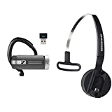 Epos Presence in Ear Wireless Business Headset, Grey & Sennheiser Presence in Ear Wireless Presence Headband, Black