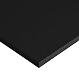 Marine Board HDPE (High Density Polyethylene) Plastic Sheet 1/2" x 12" x 24” Black Color Textured