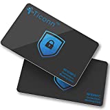 TICONN RFID Blocking Cards - 2 Pack, Premium Contactless NFC Debit Credit Card Passport Protector Blocker Set for Men & Women, Smart Slim Design Perfectly fits in Wallet/Purse (2)
