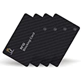 Timeskey NFC Contactless Credit Card Protector, RFID Blocking and Jamming Credit and Debit Card Protection for Your Wallet and Passport, NFC Jamming Card, RFID Blocking Card, 4 PCS