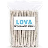 (200 Hard) Pipe Cleaners for Glass and Pipe Smoking - Hard Bristle Pipe Cleaner for Glass Long White Pipe Cleaners for Cleaning - Tobacco Pipes & Accessories - Great for Glass and Repair Work