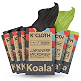 Koala Lens Cleaning Cloth | Japanese Microfiber Glasses and Screen Cleaner | Safe for All Multi-Coated Eyeglass and Camera Lenses (Pack of 6)