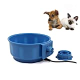 PETLESO Pet Heating Bowl, Indoor USB Portable Heated Water Bowl for Pet Crate for Indoor Small Dog Cat Bird, 600ML(20.5OZ)