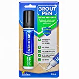 Grout Pen Black Tile Paint Marker: Waterproof Tile Grout Colorant and Sealer Pen - Black, Wide 15mm Tip (20mL)