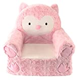 Animal Adventure | Sweet Seats | Pink Owl Children's Plush Chair, Larger :14" x 19" x 20"
