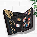 QKill Switch Game Card Storage Case Holder Portable Anti-Bumping 24 Slots Game Theme Game Card Carrying Box Container Organizer Compatible with Switch (G)