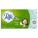 Puffs Plus Lotion Facial Tissues, 1 Family Box, 124 Tissues per Box