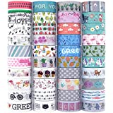 40 Rolls Washi Masking Tape Set, Decorative Adhesive Tape for Crafts,Beautify Bullet Journals,Planners