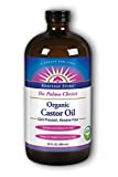 Heritage Store Organic Castor Oil, Nourishing Hair Treatment, Deep Hydration for Healthy Hair Care, Skin Care, Eyelashes & Brows, Castor Oil Packs, Cold Pressed, Hexane Free, Vegan, Cruelty Free, Glass Bottle, 32oz