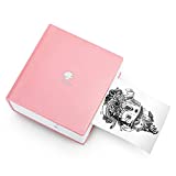 Phomemo M02 Portable Pocket Printer- Mini Bluetooth Wireless Thermal Sticker Printer Compatible with Android iOS for Instantly Print Fun, Retro-Style Photos, Mini Life Assistant, Good Gift, Pink