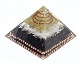 Orgone Pyramid E-emission Protection Selenite Black tourmaline Crystal Orgonite Pyramid for Meditation Yoga Chakra Healing - Spiritual Healing - By Orgonite Crystal