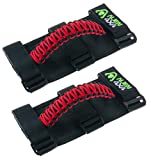 Alien Sunshade Jeep Grab Handles - Premium Paracord Jeep Wrangler Grab Handles, Easy to Install with 3 Straps & Grip Handle – Fits Jeep Wrangler and Jeep Gladiator Roll Bars (2 Pack, Red)