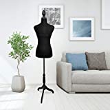 Female Mannequin Dress Form Torso Tripod Stand Display Adjustable Model