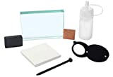 EISCO Mineral ID Kit - 7 Pieces - Includes Streak Plate, Glass Plate, Dropper Bottle, Magnet, Nail, Copper Square & Retractable Hand Lens - Great for Geology Classrooms & Basic Field Testing Labs