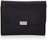 Timberland womens Leather RFID Small Indexer Snap Wallet Billfold, Black, One Size US