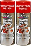 Dupli-Color DE1620 Chevrolet Orange Engine Enamel with Ceramic 12 oz. Aerosol (2 Pack)