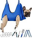 Kkiimatt 10 in 1 Pet Grooming Hammock Harness with Nail Clippers/Trimmer, Nail File, Comb,Dog Nail Hammock, Dog Grooming Sling for Nail Trimming/Clipping