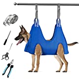 ATESON Pet Grooming Hammock for XL Large Dogs with Nail Clippers/Nail Trimmers/Grooming Scissors, Dog Grooming Harness for Nail Trimming, Pet Grooming Sling Helper, XL for X-Large Dogs