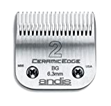 Andis 63030 CeramicEdge Carbon-Infused Steel Clipper Blade, Size 2, 1/4-Inch Cut Length
