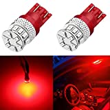 Alla Lighting 168 194 LED Lights Bulbs, Red 360 12V T10 175 W5W 2825 161 Cars, Trucks' Side Marker, Inner Tail, Interior Dome, Map, Trunk, Door Courtesy Lights Lamps, Super Bright 3014 18-SMD Upgrade