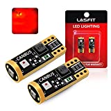 LASFIT 194 168 T10 W5W LED Bulb Canbus Error Free, Non-Polarity 400LM Extremely Bright for Tail Center High Mount Stop Lights, Brilliant Red (Pack of 2)