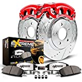 Power Stop KC2119-36 Z36 Truck & Tow Front Caliper Kit-Drilled/Slotted Brake Rotors, Carbon-Fiber Ceramic Brake Pads, Calipers