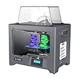 Flashforge Creator Pro 2 Fully Enclosed 3D Printer with Dual Extruder, Metal Frame Structure, Dual Mixed Color/Dual Mixed Filament/Copy/Mirror Printing Mode, Anti-Leakage Wire Design, 200x148x150mm