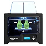 FlashForge Creator Pro 3D Printer, Dual Extruder 3D Printers W/2 Spools，Fully Metal Frame, Acrylic Covers, DIY FDM 3D Printer Kit with Optimized Build Platform, Works with ABS and PLA