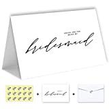 (14 Pack) Thank You for Being My Bridesmaid Card Set, Bachelorette Party Card, Thankful Card for Bridesmaid, Wedding Ceremony Thank You Card With Matching Envelope