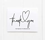 Thank You For Being My Bridesmaid Wedding Day Cards, Gift Ideas For Bridal Party from Bride