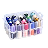 Simthread Polyester Embroidery Machine Thread 40 Colors with Storage Box