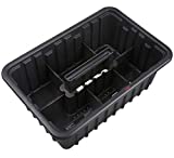 SGCB Deluxe Utility Caddy Organizer DIY Divided Plastic Shower Caddy Basket Storage Tote Portable 6 Compartment Bucket Shower Cleaning Janitorial Caddy Large Capacity For Shower Supplies w/ 6 Dividers