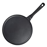 SKITCHN Crepe Pan Nonstick Dosa Pan, Tawa Pan for Roti Indian, Non-Stick Pancake Griddle Compatible with Induction Cooktop, Comal for Tortillas, Griddle Pan for Stove Top - 11 Inches