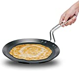 Hawkins Futura Non-stick Induction Compatible Flat Tava Griddle, 10" Induction, BLACK,