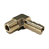 EDGE INDUSTRIAL 1/4" Hose ID to 1/8" Male NPT MNPT 90 Degree Elbow Brass Fitting Fuel / AIR / Water / Oil / Gas / WOG (Qty 01)