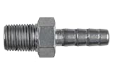 ICT Billet Straight 1/8" NPT Pipe to 1/4" .250" Hose Barb Fitting Bare Aluminum AN840-04-02A