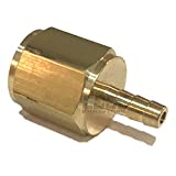 EDGE INDUSTRIAL 1/8" Hose ID to 1/4" Female NPT FNPT Straight Brass Fitting Fuel / AIR / Water / Oil / Gas / WOG (Qty 01)