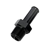 Black Aluminum 1/8 NPT Male to 0.27'' (6.86MM) Barb Push On Hose Fitting 1/8" NPT to -4 AN Barb Fuel Pipe Adapter