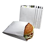 Regency Wraps Hamburger Bags RW0056-25 , White with Foil Lining to Retain Heat, 25 Ct
