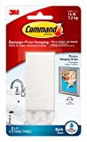 Command Bath, Large, White, 4-Water Resistant (17206B-ES) Picture Hanging Strips, 0, 4 Count