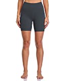 Colorfulkoala Women's High Waisted Biker Shorts with Pockets 6" Inseam Workout & Yoga Tights (S, Charcoal Grey)