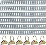 Trekassy E Track Tie-Down Rail Kits, 6 Pack 5ft Galvanized Steel Horizontal E-Track Rails with 6 Steel O-Ring Anchors for Pickups, Trucks, Trailers, Vans