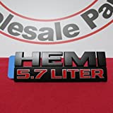 Mopar Dodge Ram Black HEMI 5.7 Liter Emblem Nameplate Decal Badge New OEM