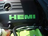 Engine Cover HEMI Lettering Overlay Decals (Set of 2) - 5.7 Liter Charger - (Color: Reflective Red)