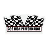 Air Cleaner Decal Sticker - 392 High Performance Compatible with Chrysler Dodge Hemi Stroker Motor V8 Race Pro Street Or Muscle Car, 5 1/2 x 2 1/4 inch