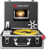 Pipe Camera,HBUDS Sewer Camera 50M/165ft Cable Pipe Inspection Camera with DVR Recorder Video System 7 Inch TFT LCD Monitor 1000TVL Sony CCD Plumbing Camera Industrial Endoscope (50M-with DVR) 1