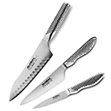 Global Knife Set with Asian Chef’s, Prep and Paring Knives – Stainless Steel, 3 Piece
